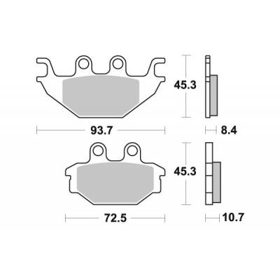 Plaquettes de Frein SBS - métal fritté - 930LS - 930LS