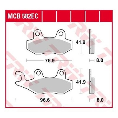 Plaquettes de frein TRW organique MCB582EC