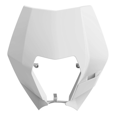Plastique Plaque Phare POLISPORT Type Origine Blanc - KTM EXC / EXCF 08-13