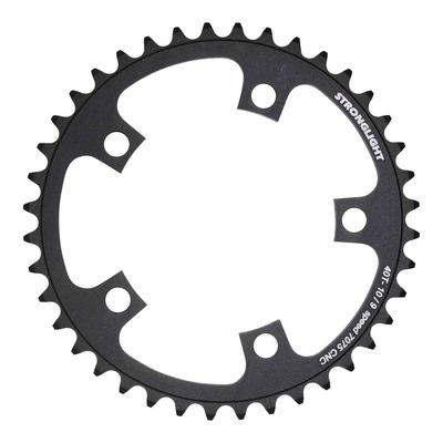 Plateau vélo de route Stronglight 2x9-10v intérieur (40 dents) noir Diam 110mm