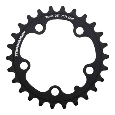 Plateau vélo de route Stronglight 3x9-10v intérieur (26 à 32 dents) noir Diam 74mm