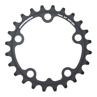 Plateau vélo de route Stronglight 3x9-10v intérieur (24 dents) noir Diam 74mm