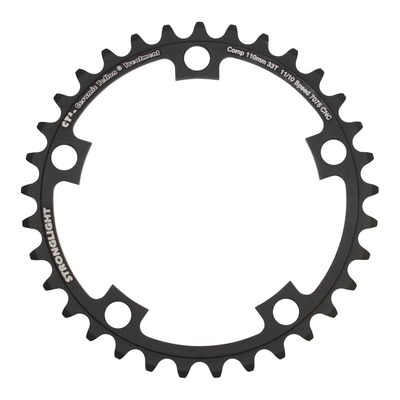 Plateau vélo de route Stronglight CT2 2x10-11v extérieur (49 dents) noir Diam 110mm pour Shimano