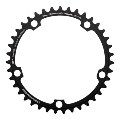 Plateau vélo de route Stronglight CT2 2x11v intérieur (39 à 42 dents) noir Campagnolo