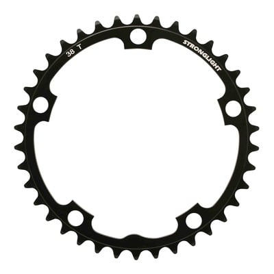 Plateau vélo de route Stronglight Dural 2x8-9v intérieur (38 dents) noir Diam 130mm