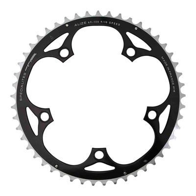 Plateau vélo de route Ta Alize 2-3x9-10v (46 à 54 dents) extérieur noir Diam 130mm