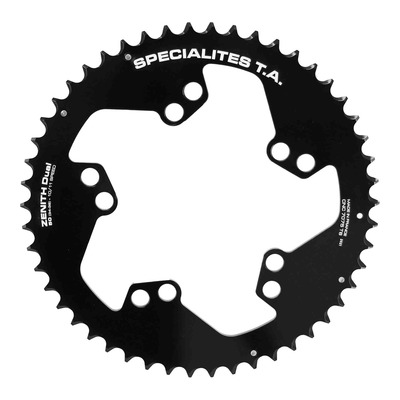Plateau vélo de route Ta Zenith 2x10-11v (53 à 52 dents) extérieur noir