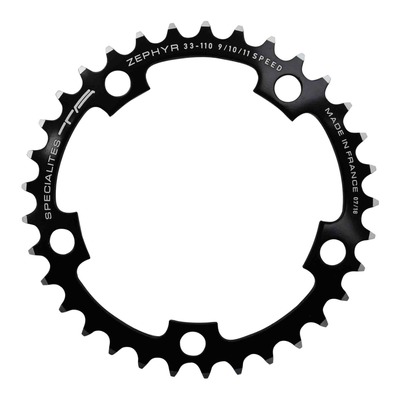 Plateau vélo de route Ta Zephyr 2x9-10v (33 à 42 dents) intérieur noir Diam 110mm