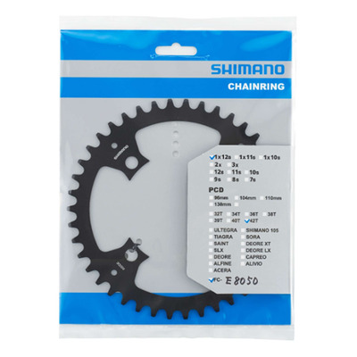 Plateau Vélo Éléctrique Shimano SM-CRE70-12-B 42 dents Sans Étoile Compatible protège-Chaîne