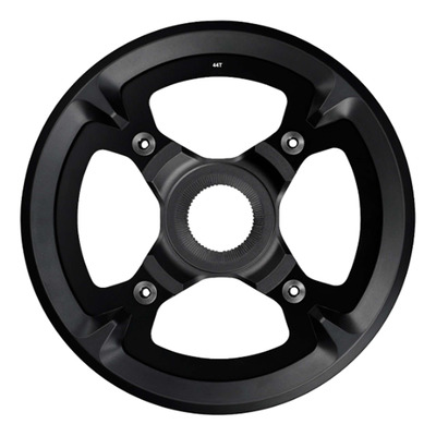 Plateau VTT Électrique Shimano SM-CRE80 44 dents Double Protège Chaîne Noir