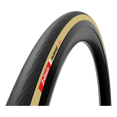 Pneu vélo route Vittoria rubino V G2 noir et beige