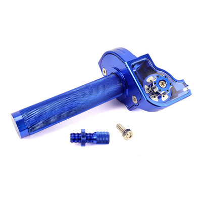 Poignée de gaz Noend tirage horloger aluminium bleu