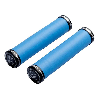 Poignées VTT Reverse Seismic Ergo Lock-On Ø 34mm bleu/noir
