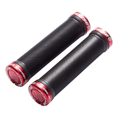 Poignées VTT Reverse Spin Lock-On Ø 30mm rouge
