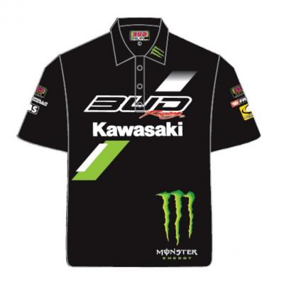 Polo Bud Racing staff 15 Monster Kawasaki noir/vert