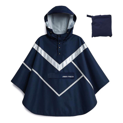 Poncho de pluie pour vélo T'NB réfléchissant/bleu