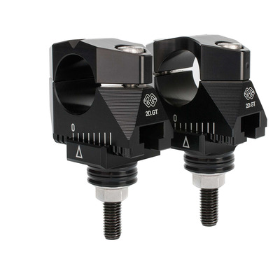 Pontets de guidon Ø28 ajustables +/- 25mm Gilles Tooling 2DGT Triumph Speed Triple 1200RS 22-24 noir