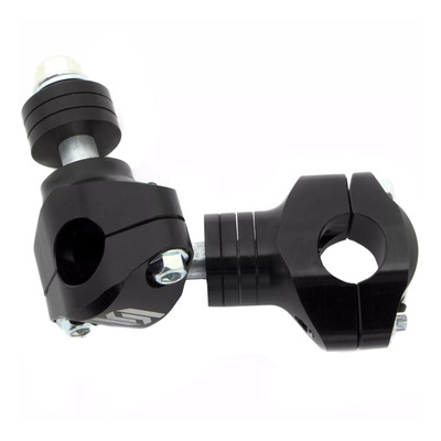 Pontets de Guidon Réglables SCAR Ø 22.2mm en Aluminium Anodisé Noir pour Té de Fourche SCAR