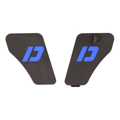 Porte boîte à outils Doppler pour Peugeot 103 MVL/SP - réservoir 3,7 L - Noir Effet Carbone/Bleu