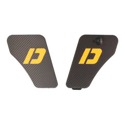 Porte boîte à outils Doppler pour Peugeot 103 MVL/SP - réservoir 3,7 L - Noir Effet Carbone/Orange