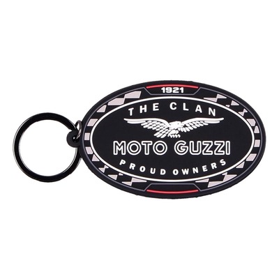 Porte clé Mooto Guzzi PVC noir