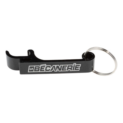 Porte clés décapsuleur métal 60 mm avec impression lazer