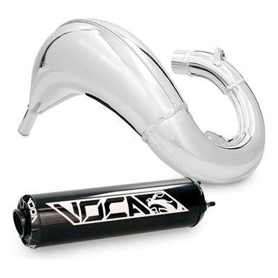 Pot d’échappement Voca Cross Chromed 50/70cc alu noir Rieju MRT