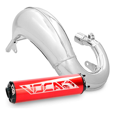 Pot d’échappement Voca Cross Chromed 50/70cc alu rouge Beta RR 2012-