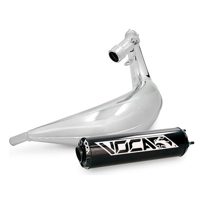 Pot d’échappement Voca Cross Chromed 50/70cc alu noir Derbi Senda