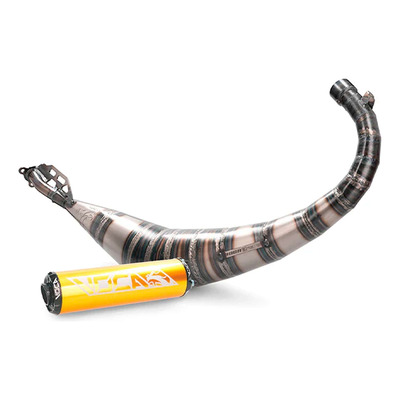 Pot d’échappement Voca Rookie silencieux noir embouts or Derbi Senda/DRD / Aprilia RX/SX