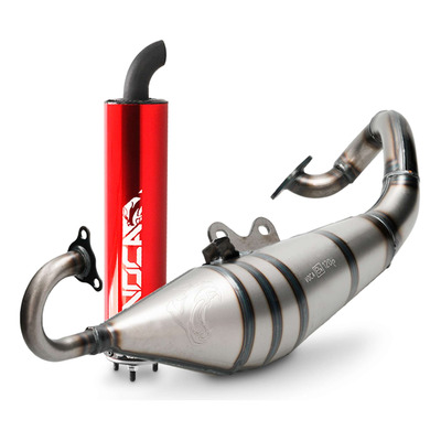 Pot d'échappement Voca Sabotage V2 50/70 rouge Minarelli horizontal
