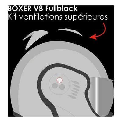 Prise d’air supérieur Roof RO5 Boxer V8 Fullblack noir