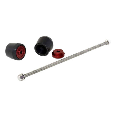 Protection d'axe de roue avant noir/rouge Aprilia RS 660 20-25