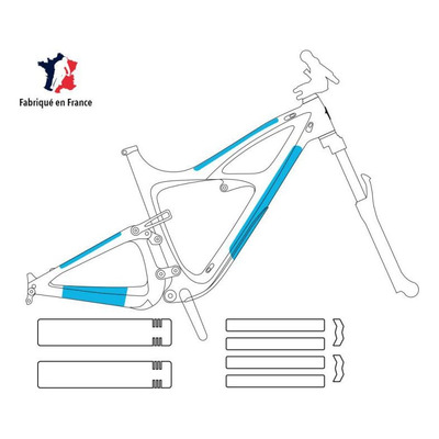 Protection de cadre E-bike autocollante Ytwo VBR300 - 0,3mm transparent brillant (8 pcs)