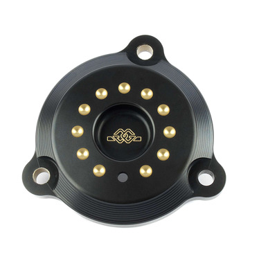 Protection de pignon Gilles Tooling Yamaha XP 530/560 T-Max 12-22 aluminium usiné CNC noir/or