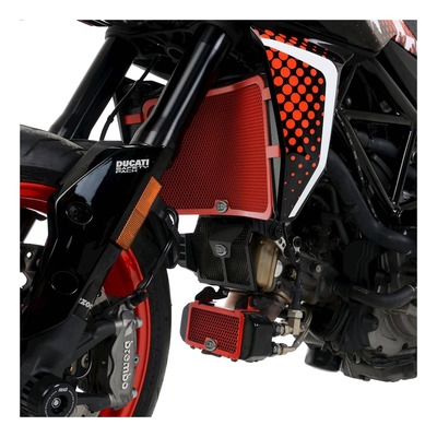 Protection de radiateur d'huile rouge Ducati Hypermotard 950 19-21