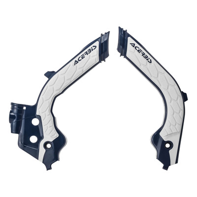 Protections de Cadre ACERBIS X-GRIP Bleu Nuit / Blanc – Husqvarna FC / TC 19-22