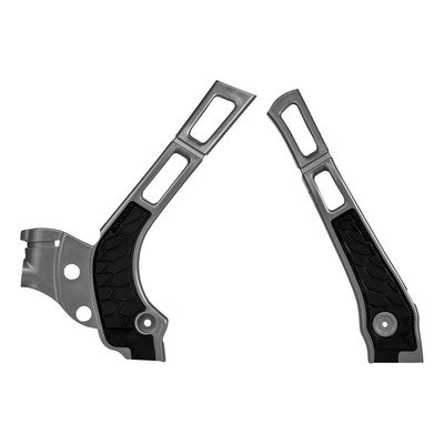 Protections de Cadre ACERBIS X-GRIP Gris Argent / Noir – Yamaha 125 / 250 YZ 06-26
