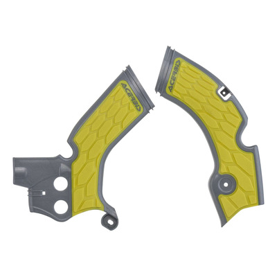 Protections de Cadre ACERBIS X-GRIP Gris Argent / Jaune - Suzuki 250 RMZ 10-18