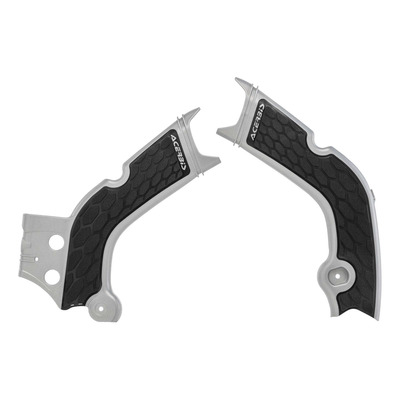 Protections de Cadre ACERBIS X-GRIP Gris Argent / Noir – Honda 250 CRF-R 20-21
