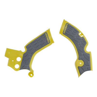 Protections de Cadre ACERBIS X-GRIP Jaune / Gris – Suzuki 250 RMZ 10-18