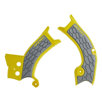 Protections de Cadre ACERBIS X-GRIP Jaune / Gris – Suzuki 450 RMZ 18-24