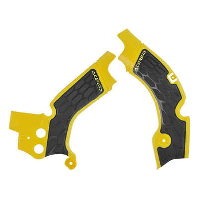 Protections de Cadre ACERBIS X-GRIP Jaune / Noir – Suzuki 450 RMZ 08-17