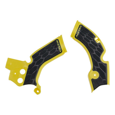 Protections de Cadre ACERBIS X-GRIP Jaune / Noir - Suzuki 250 RMZ 10-18
