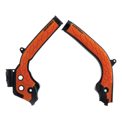 Protections de Cadre ACERBIS X-GRIP Noir / Orange – KTM SX / SXF 16-18