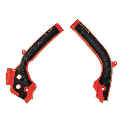 Protections de Cadre ACERBIS X-GRIP Orange / Noir – KTM EXC / EXCF 17-19