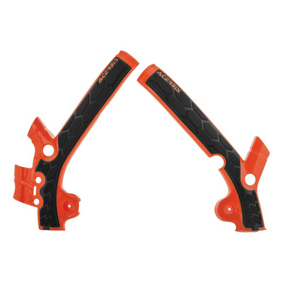 Protections de Cadre ACERBIS X-GRIP Orange / Noir – KTM 85 SX 13-17