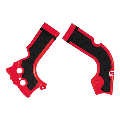 Protections de Cadre ACERBIS X-GRIP Rouge / Noir – Honda 450 CRF-R 13-16