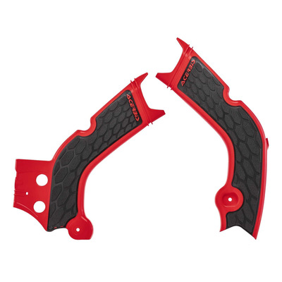 Protections de Cadre ACERBIS X-GRIP Rouge / Noir – Honda 250 CRF-R 20-21