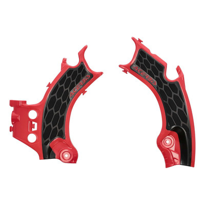 Protections de Cadre ACERBIS X-GRIP Rouge / Noir – Honda 450 CRF-R 21-24